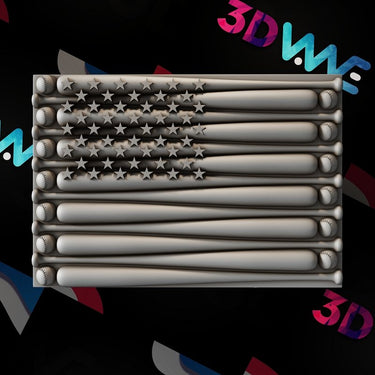 BASEBALL FLAG 3d stl - 3DWave.us